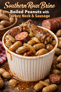 Southern Roux Brine Boiled Peanuts with Turkey Neck & Sausage