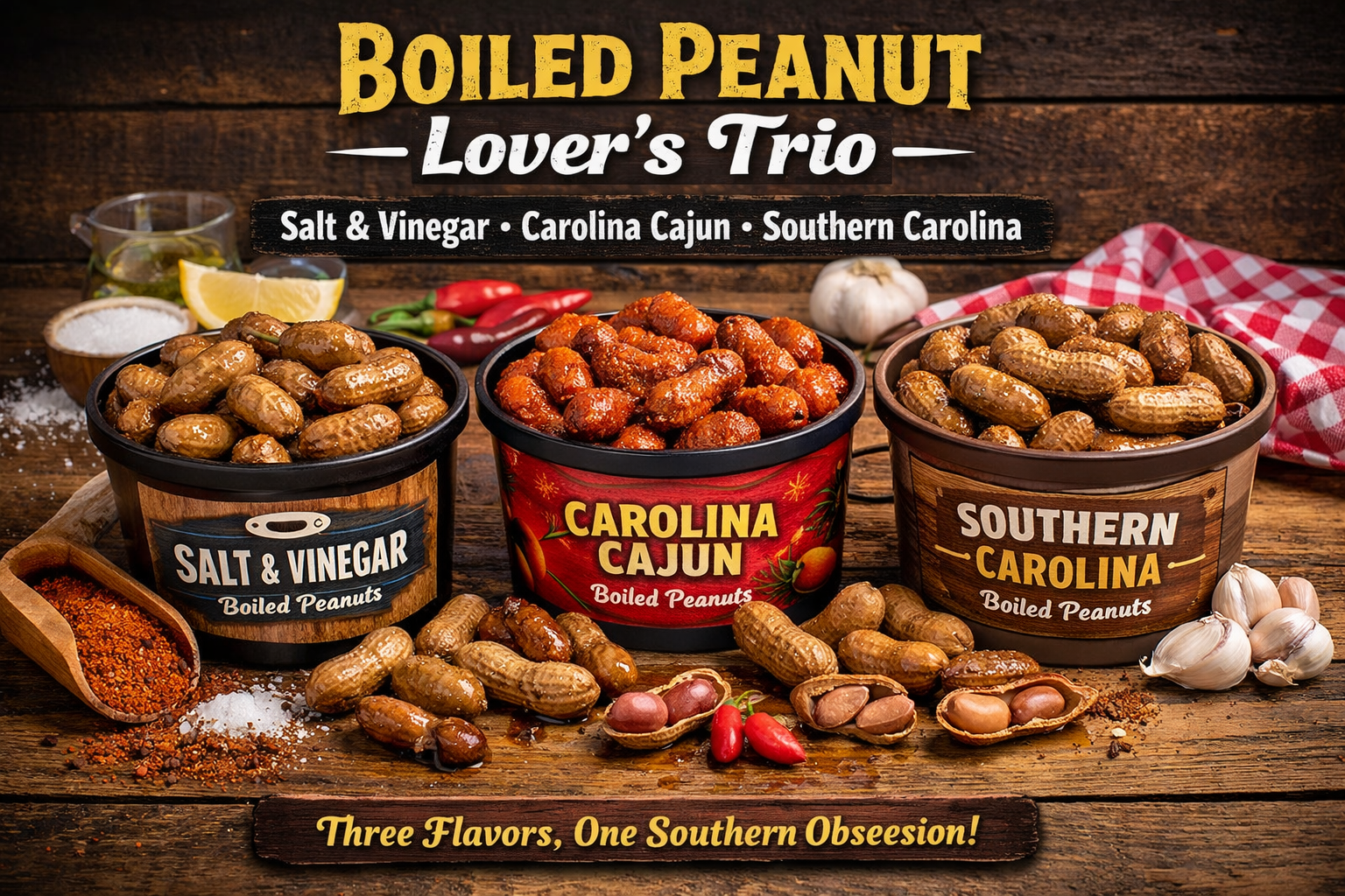Boiled Peanut Lover’s Trio